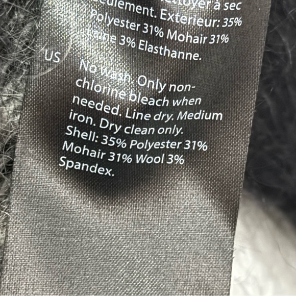 COS Mohair Wool Oversized Plaid Sweater XS V-Neck Slouchy Drop Shoulder Academia - Picture 13 of 16